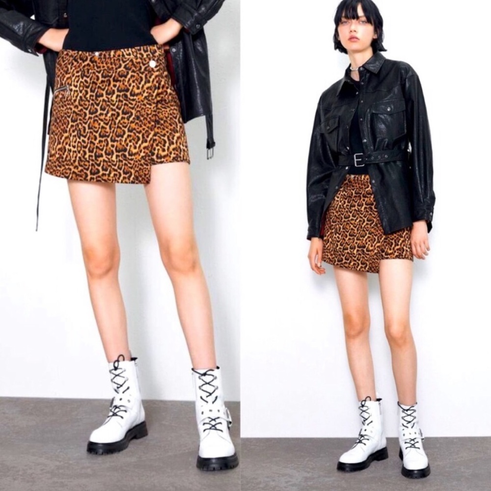Zara Leopard Print Skort